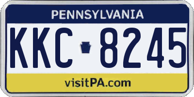 PA license plate KKC8245