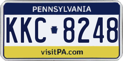 PA license plate KKC8248