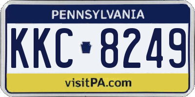 PA license plate KKC8249