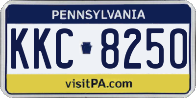 PA license plate KKC8250