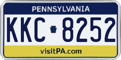 PA license plate KKC8252