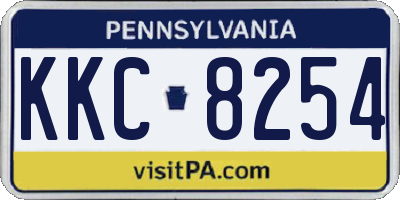 PA license plate KKC8254