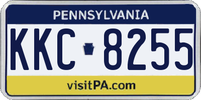 PA license plate KKC8255
