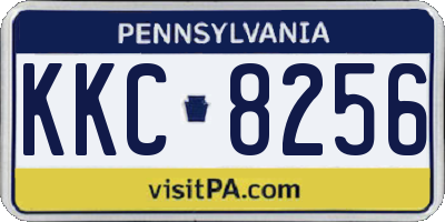 PA license plate KKC8256