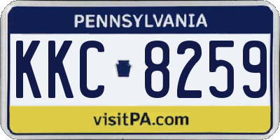PA license plate KKC8259