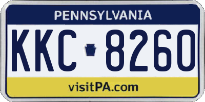 PA license plate KKC8260