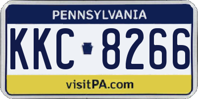 PA license plate KKC8266