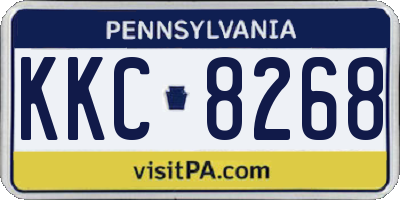 PA license plate KKC8268