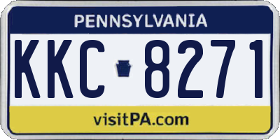 PA license plate KKC8271
