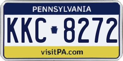 PA license plate KKC8272