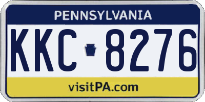PA license plate KKC8276