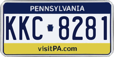 PA license plate KKC8281