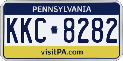 PA license plate KKC8282