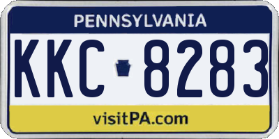 PA license plate KKC8283