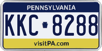 PA license plate KKC8288
