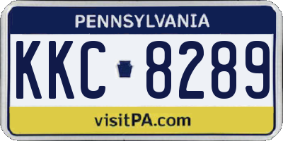 PA license plate KKC8289
