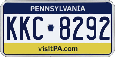 PA license plate KKC8292