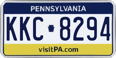 PA license plate KKC8294