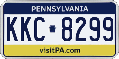 PA license plate KKC8299