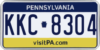 PA license plate KKC8304