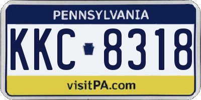 PA license plate KKC8318