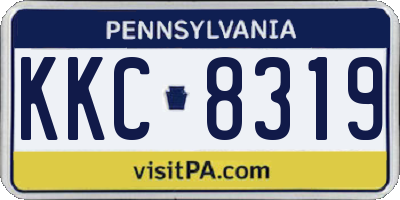 PA license plate KKC8319