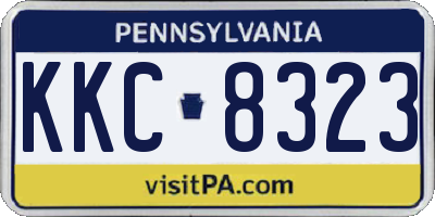 PA license plate KKC8323