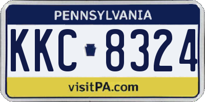 PA license plate KKC8324