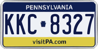 PA license plate KKC8327
