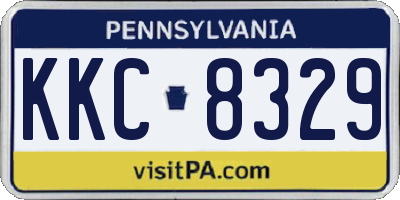 PA license plate KKC8329