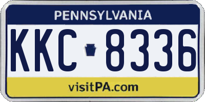 PA license plate KKC8336