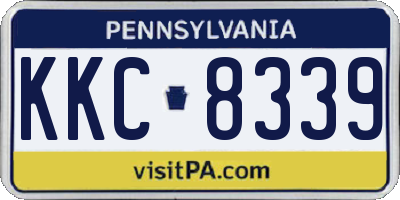 PA license plate KKC8339
