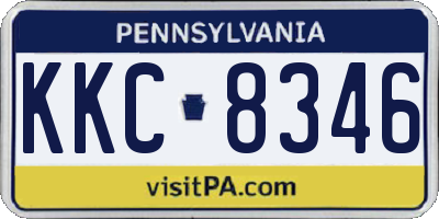 PA license plate KKC8346