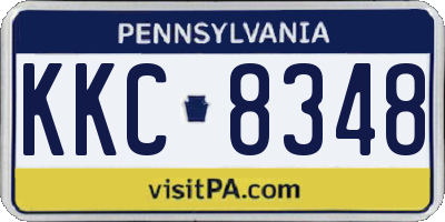 PA license plate KKC8348
