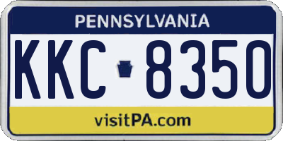 PA license plate KKC8350