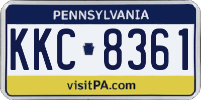 PA license plate KKC8361