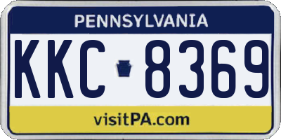 PA license plate KKC8369