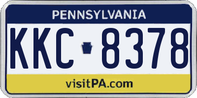 PA license plate KKC8378