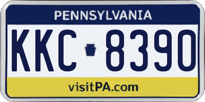 PA license plate KKC8390