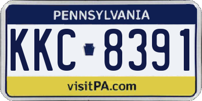 PA license plate KKC8391