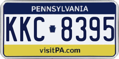 PA license plate KKC8395