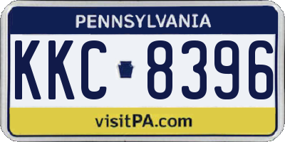 PA license plate KKC8396