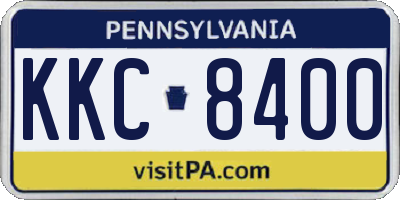 PA license plate KKC8400