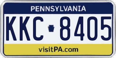 PA license plate KKC8405