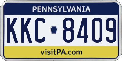 PA license plate KKC8409