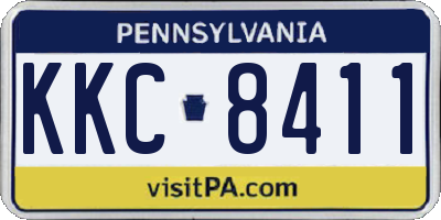 PA license plate KKC8411