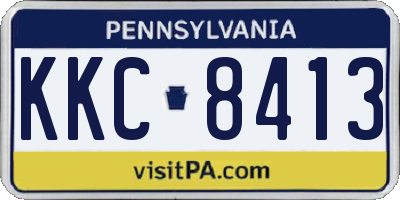 PA license plate KKC8413