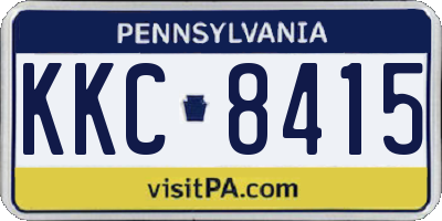PA license plate KKC8415