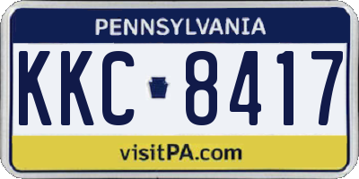 PA license plate KKC8417