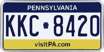 PA license plate KKC8420